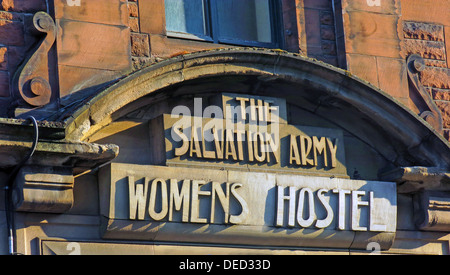 L'Armée du salut de l'Art Nouveau Womens Hostel, signe pierre West Port bas de Grassmarket Édimbourg , Vieille ville Ecosse UK Banque D'Images