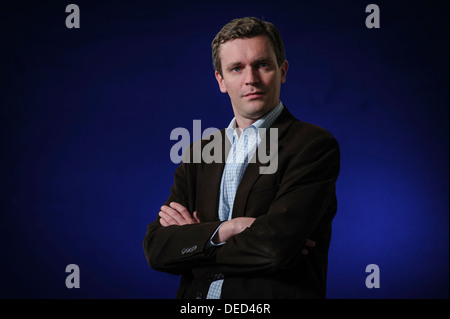 Mark Forsyth, l'auteur, la présence à l'Edinburgh International Book Festival, samedi 10 août 2013. Banque D'Images