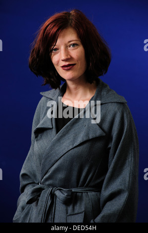 Jess Richards, auteur gallois, assister à au Edinburgh International Book Festival, le samedi 10 août 2013. Banque D'Images