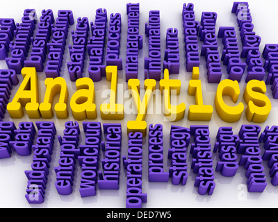 Concept 3d illustration d'analytics, analyse des activités commerciales Banque D'Images