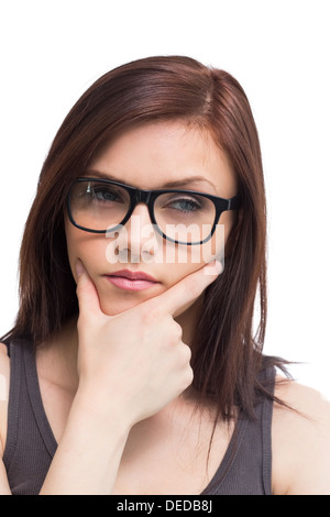 Young woman wearing glasses posing Banque D'Images