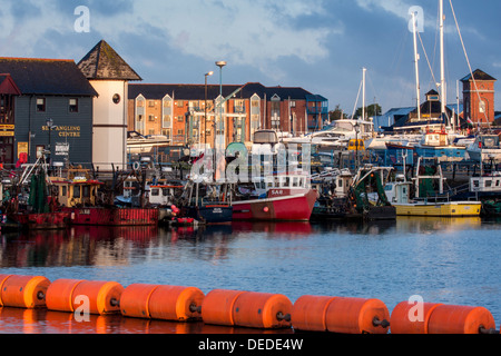 SWANSEA, PAYS DE GALLES, Royaume-Uni - 19 JUIN 2008 : bateaux amarrés à Swansea Marina Banque D'Images