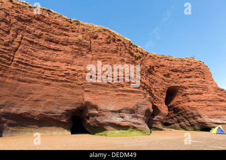 Red Rock Beach près de Devon Dawlish Warren England UK Banque D'Images