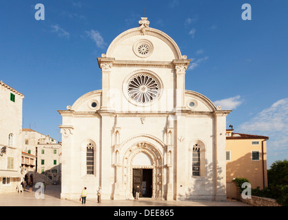 Cathédrale de Saint Jacob (Cathédrale de Saint James), UNESCO World Heritage Site, Sibenik, Dalmatie, Croatie, Europe Banque D'Images