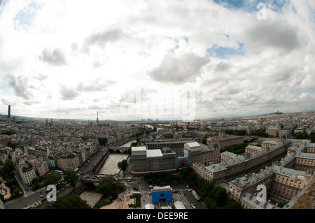 Vue depuis le sommet de Paris Banque D'Images