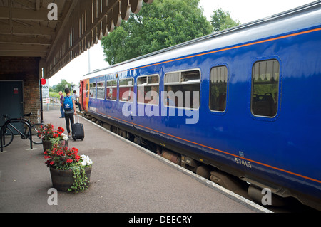 La gare de Melton sur l'East Suffolk embranchement Banque D'Images