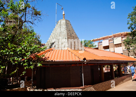 Façade d'un temple, Mahalaxmi Temple, Panaji, Goa, Inde Banque D'Images