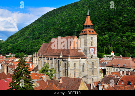 L'église noire de Brasov, en Transylvanie, Roumanie Banque D'Images