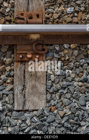 Railroad Track Détail Banque D'Images