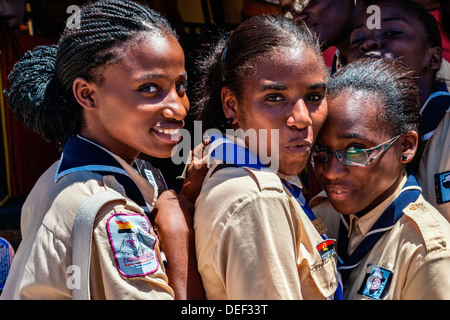 L'Afrique, l'Angola, Luanda. Les scouts à Lobito. Banque D'Images