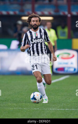 Andrea Pirlo (Juventus), 14 septembre 2013 - Football / Soccer : Italien 'Serie' un match entre l'Inter Milan Juventus 1-1 au Stadio Giuseppe Meazza de Milan, Italie. (Photo de Maurizio Borsari/AFLO) Banque D'Images