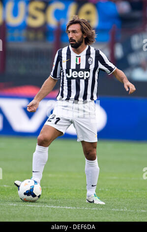 Andrea Pirlo (Juventus), 14 septembre 2013 - Football / Soccer : Italien 'Serie' un match entre l'Inter Milan Juventus 1-1 au Stadio Giuseppe Meazza de Milan, Italie. (Photo de Maurizio Borsari/AFLO) Banque D'Images