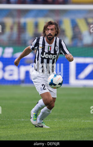 Andrea Pirlo (Juventus), 14 septembre 2013 - Football / Soccer : Italien 'Serie' un match entre l'Inter Milan Juventus 1-1 au Stadio Giuseppe Meazza de Milan, Italie. (Photo de Maurizio Borsari/AFLO) Banque D'Images