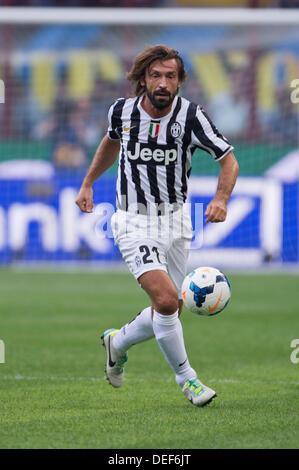 Andrea Pirlo (Juventus), 14 septembre 2013 - Football / Soccer : Italien 'Serie' un match entre l'Inter Milan Juventus 1-1 au Stadio Giuseppe Meazza de Milan, Italie. (Photo de Maurizio Borsari/AFLO) Banque D'Images