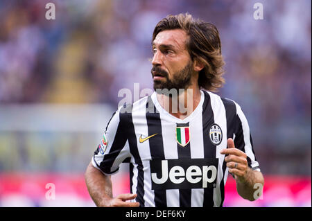 Andrea Pirlo (Juventus), 14 septembre 2013 - Football / Soccer : Italien 'Serie' un match entre l'Inter Milan Juventus 1-1 au Stadio Giuseppe Meazza de Milan, Italie. (Photo de Maurizio Borsari/AFLO) Banque D'Images