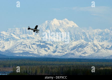 Gamme Denali et pilote de brousse Banque D'Images