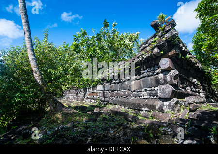 Ville en ruines de Nan Madol, Pohnpei (Ponape), États fédérés de Micronésie, Îles Carolines, Centre du Pacifique, Pacifique Banque D'Images