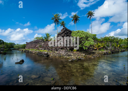 Ville en ruines de Nan Madol, Pohnpei (Ponape), États fédérés de Micronésie, Îles Carolines, Centre du Pacifique, Pacifique Banque D'Images