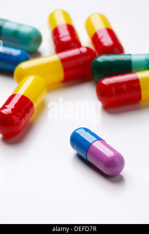 Pilules, close-up Banque D'Images