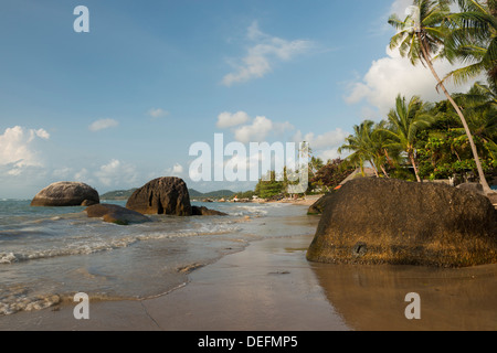 La plage de Lamai, l'Île de Ko Samui, Surat Thani, Thaïlande, Asie du Sud, Asie Banque D'Images