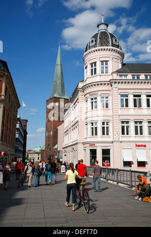 Rue commerçante, Arhus, Jutland, Danemark, Scandinavie, Europe Banque D'Images