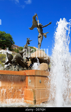 La Princesa Fontaine dans la vieille ville de San Juan, Puerto Rico, des Caraïbes Banque D'Images