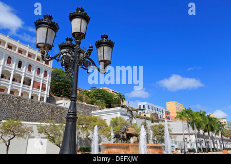 La Princesa Fontaine dans la vieille ville de San Juan, Puerto Rico, des Caraïbes Banque D'Images