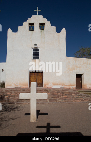 San Jose de la Mission de Laguna et Convento, construit entre 1699 et 1701, Laguna Pueblo, New Mexico, USA Banque D'Images