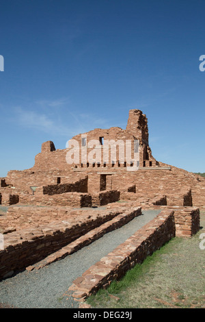 Mission de San Gregorio de Abo, construit entre 1622 et 1627, Salinas Pueblo Missions National Monument, New Mexico, USA Banque D'Images