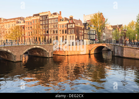 Canal Keizersgracht, Amsterdam, Pays-Bas, Europe Banque D'Images