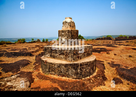 Ruines du Fort Zborište, Plage de Vagator, plage de Vagator, Bardez, North Goa, Goa, Inde Banque D'Images