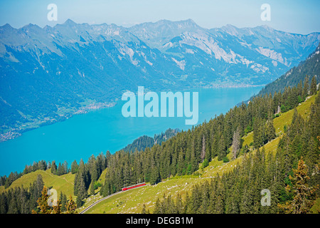 Vue du lac Interlaken de Schynige Platte, Oberland Bernois, Alpes Suisses, Suisse, Europe Banque D'Images