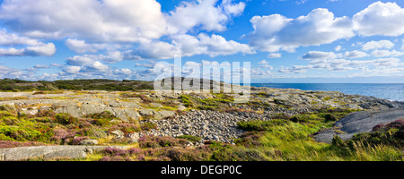 Paysage côtier naturel sur la côte ouest de la Suède Banque D'Images