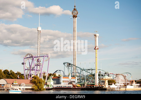 Le parc d'attractions Gröna Lund à Stockholm Banque D'Images