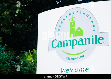 Inscrivez-vous à l'extérieur de l'hôtel Campanile Hôtel et Restaurant, Washington, Tyne and Wear Banque D'Images