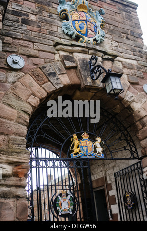 Avant de porte, entrée privée, à la caserne Royale, Bridport Banque D'Images