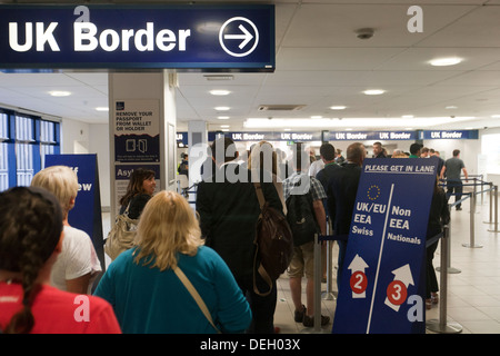 UK Border l'aéroport de London City en Angleterre Banque D'Images