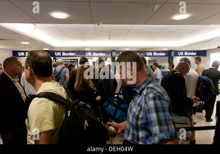 UK Border l'aéroport de London City en Angleterre Banque D'Images