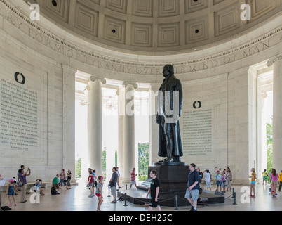 L'intérieur, Jefferson Memorial, Washington DC, USA Banque D'Images