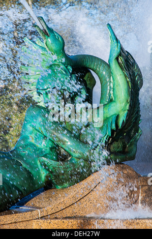 Swann Fountain dans Logan's Circle, Philadelphia, Pennsylvania, USA Banque D'Images