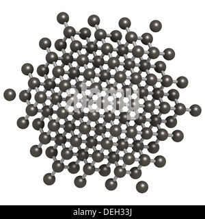 Le silicium (Si pure, de silicium), structure cristalline. Matériau de construction principal de puces d'ordinateur. Les atomes sont représentés comme des sphères. Banque D'Images