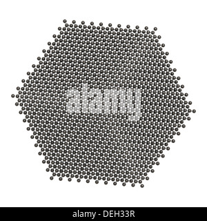 Le silicium (Si pure, de silicium), structure cristalline. Matériau de construction principal de puces d'ordinateur. Les atomes sont représentés comme des sphères. Banque D'Images