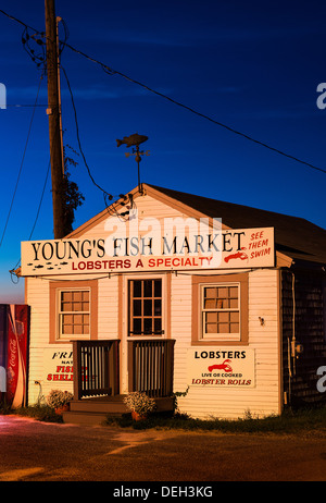 Petits fruits de mer et le homard côtier shack, Rock Harbor, Orléans, Cape Cod, Massachusetts, USA Banque D'Images