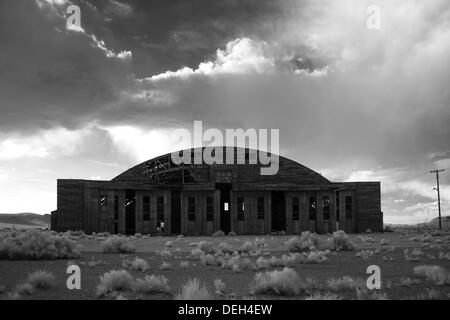 Photos infrarouge de l'aéroport de hangars Nevada Tonopah Banque D'Images