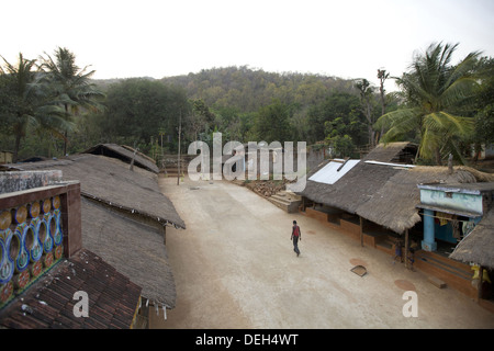 L'établissement Village, Orissa, Inde Banque D'Images