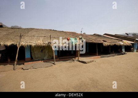 Règlement du village, l'oriya tribu, Orissa, Inde Banque D'Images