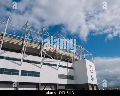 Derby Stade de Football. L'accueil de Derby County Football Club (les boucs). Banque D'Images