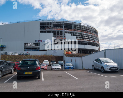 Construction du nouveau vélodrome et multi sports lieu au Derby, Derbyshire, Royaume-Uni, UK Banque D'Images