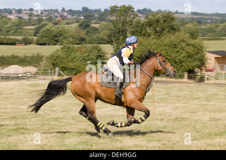 Le Warwickshire Hunt British equestrian Team Chase Hunter et essais cliniques Banque D'Images