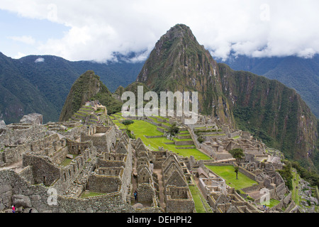 Photo de paysage de ruines Inca de Machu Picchu, Pérou Banque D'Images